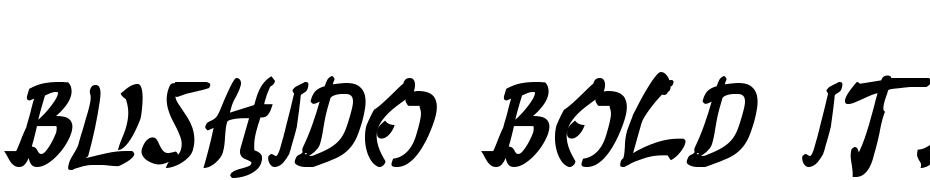 Bushido Bold Italic Font Download Free